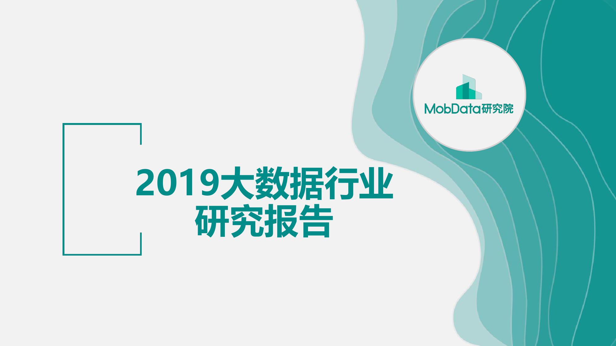 2019大数据行业研究报告