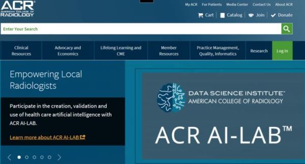 美国放射学会发布人工智能开放平台