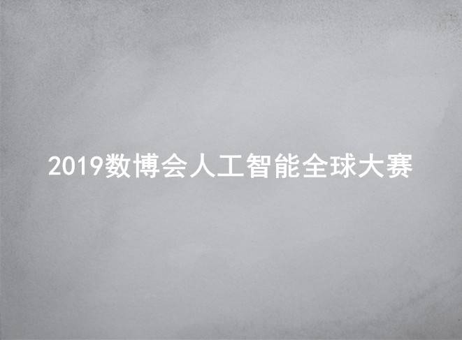 2019数博会人工智能全球大赛半决赛启幕